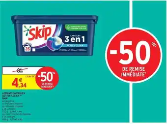 Intermarché Express Lessive Capsules Active Clean Skip offre