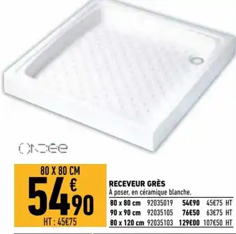 Receveur Grès