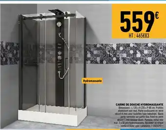 Brico Cash Cabine de Douche Hydromassante offre