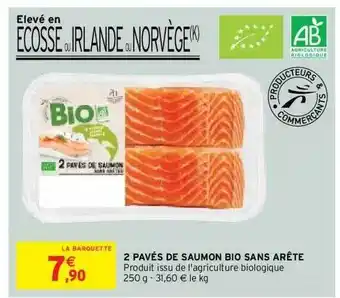 Intermarché Express 2 Pavés De Saumon Bio Sans Arête offre