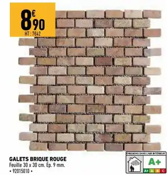 Brico Cash Galets Brique rouge offre
