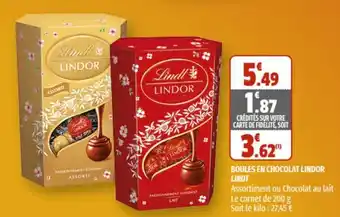 Coccimarket Boules en chocolat lindor lindi offre