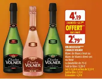Coccimarket Vin mousseux charles volnier offre
