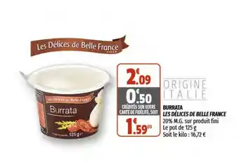 Coccimarket Burrata les délices de belle france offre
