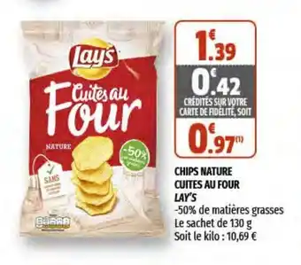 Coccimarket Chips nature cuites au four lay's offre