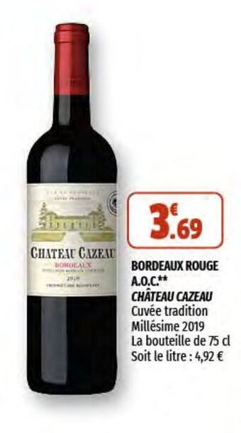 Coccimarket Bordeaux rouge A.O.C offre