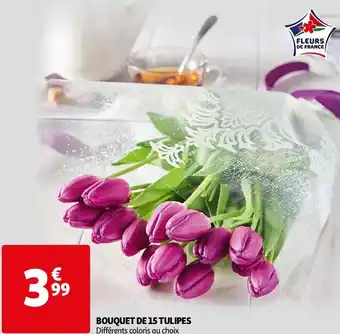 Auchan BOUQUET DE 15 TULIPES offre
