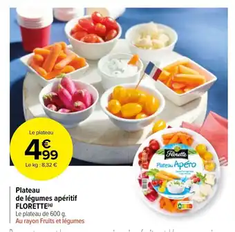 Carrefour Market Plateau de légumes apéritif FLORETTE offre