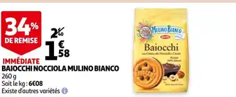 Auchan Mulino bianco baiocchi nocciola offre