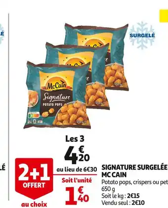Auchan Mc cain signature surgelée offre
