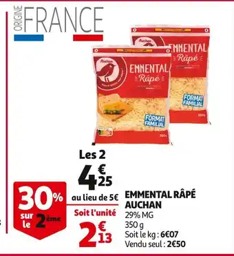Auchan Auchan emmental râpé offre