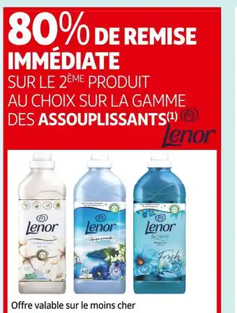 Auchan Lenor bon plan sur la gamme des assouplissants de la lenor offre
