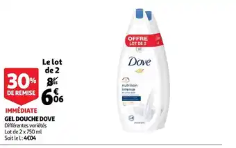 Auchan Dove gel douche offre