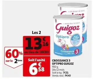 Auchan Guigoz croissance 3 optipro offre