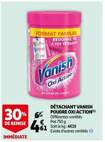 Auchan Vanish oxi action détachant poudre 750 g offre