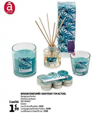 Auchan Actuel bougie parfumée hauteur 7 cm offre
