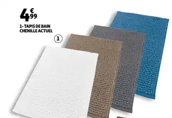 Auchan Actuel tapis de bain chenille offre