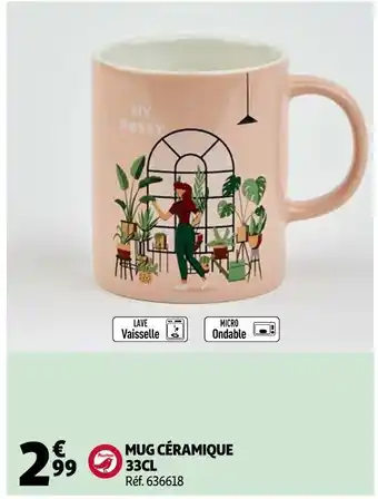 Auchan Auchan mug céramique 33cl offre