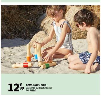 Auchan Bowling en bois offre