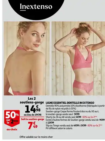 Auchan In extenso ligne essentiel dentelle offre