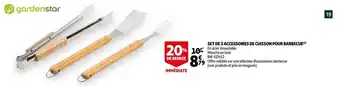 Auchan Gardenstar set de 3 accessoires de cuisson pour barbecue offre