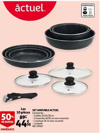 Auchan Actuel set amovible offre