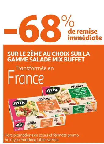 Auchan Mix buffet bon plan sur la gamme salade mix buffet offre