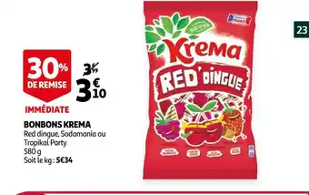 Auchan Krema bonbons offre