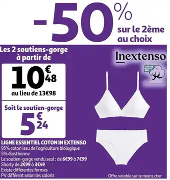 Auchan In extenso ligne essentiel coton offre