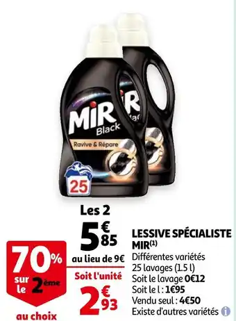 Auchan Mir lessive spécialiste offre