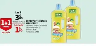 Auchan Mr propre nettoyant ménager offre