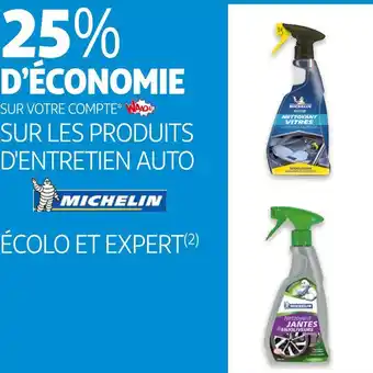 Auchan Michelin bon plan sur les produits d'entretien auto michelin offre