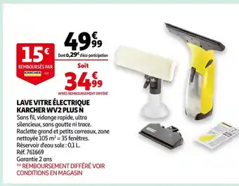 Karcher lave vitre électrique wv2 plus n