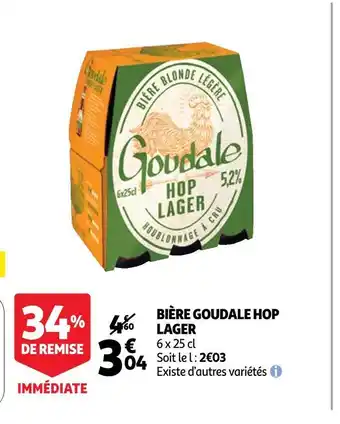 Auchan Goudale bière hop lager offre