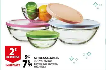 Auchan Set de 4 saladiers offre