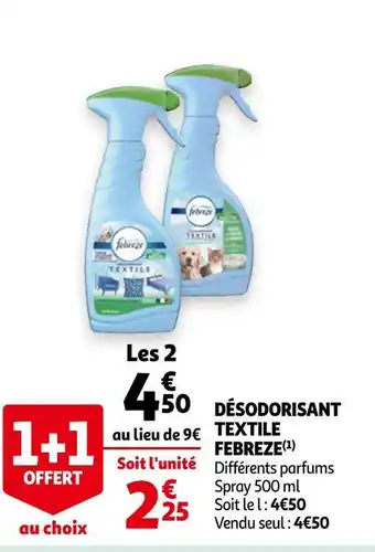Auchan Febreze désodorisant textile offre