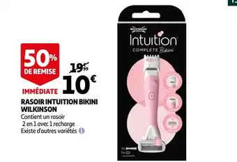Auchan Wilkinson rasoir intuition bikini offre