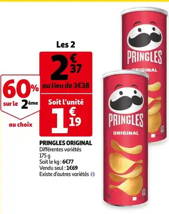 Auchan Pringles original offre