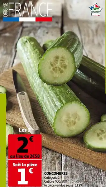 Auchan Concombres offre