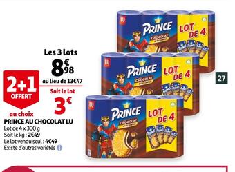 Auchan Lu prince au chocolat offre