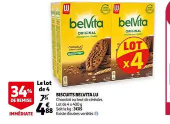 Auchan Lu belvita biscuits belvita offre