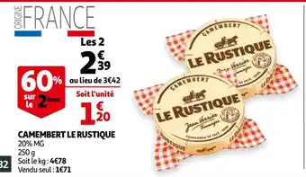 Auchan Le rustique camembert offre