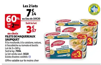 Saupiquet filets de maquereaux