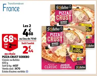 Auchan Sodebo pizza crust offre