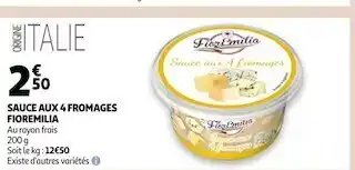 Auchan Fioremilia sauce aux 4 fromages offre