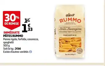 Auchan Rummo pâtes offre