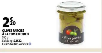 Auchan Treo olives farcies à la tomate offre