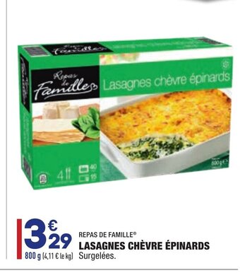 ALDI Lasagnes Chèvre épinards offre