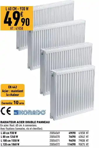Brico Cash Radiateur acier double panneau offre