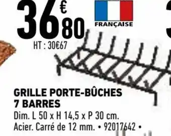 Grille porte-bûches 7 barres
